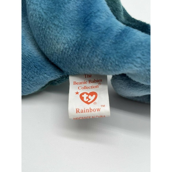 Original Ty Beanie Baby Collection-9 inch Rainbow,The Iguana Chameleon. 10/14/97 - Picture 6 of 10
